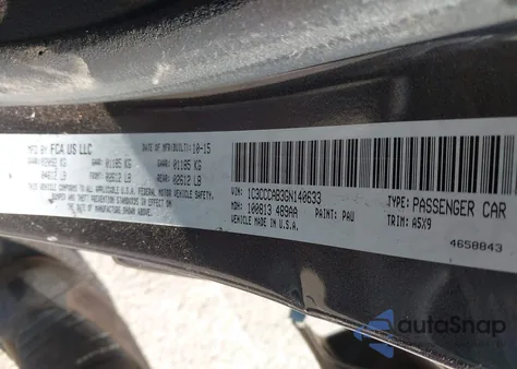 2016 Chrysler 200 Limited z USA, uszkodzony, nr VIN 1C3CCCAB3GN140633